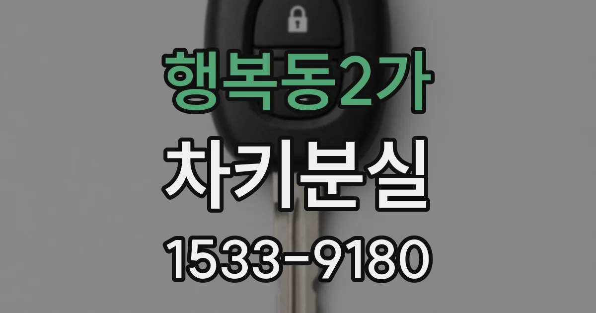 행복동2가 차키분실