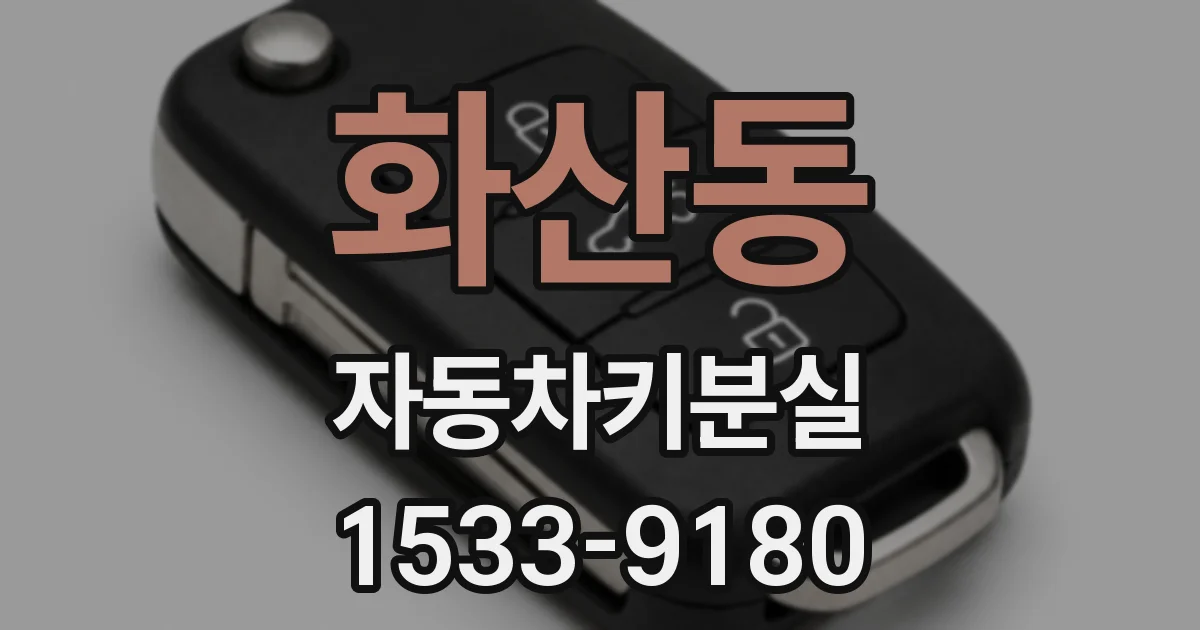 화산동 자동차키분실