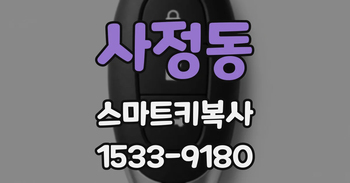 사정동 스마트키복사