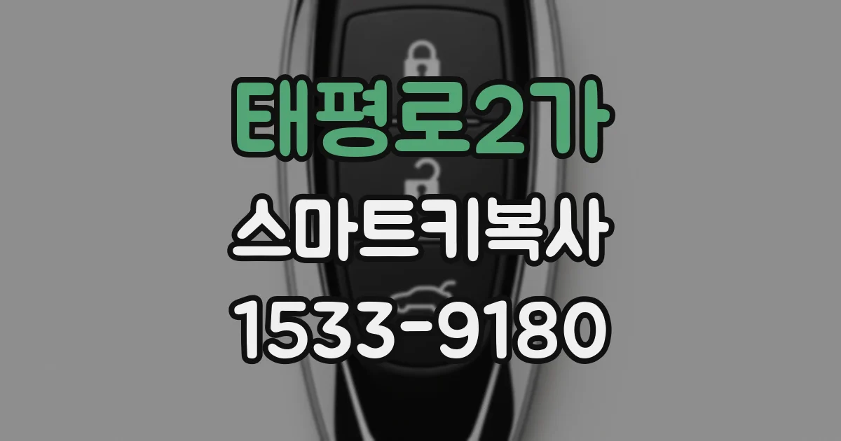 태평로2가 스마트키복사