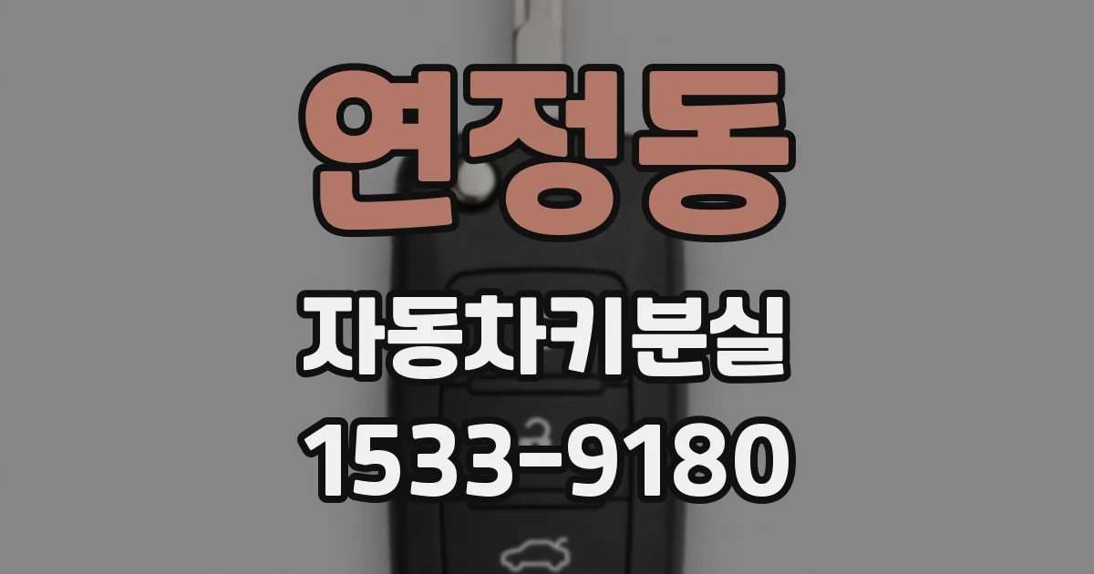 연정동 자동차키분실