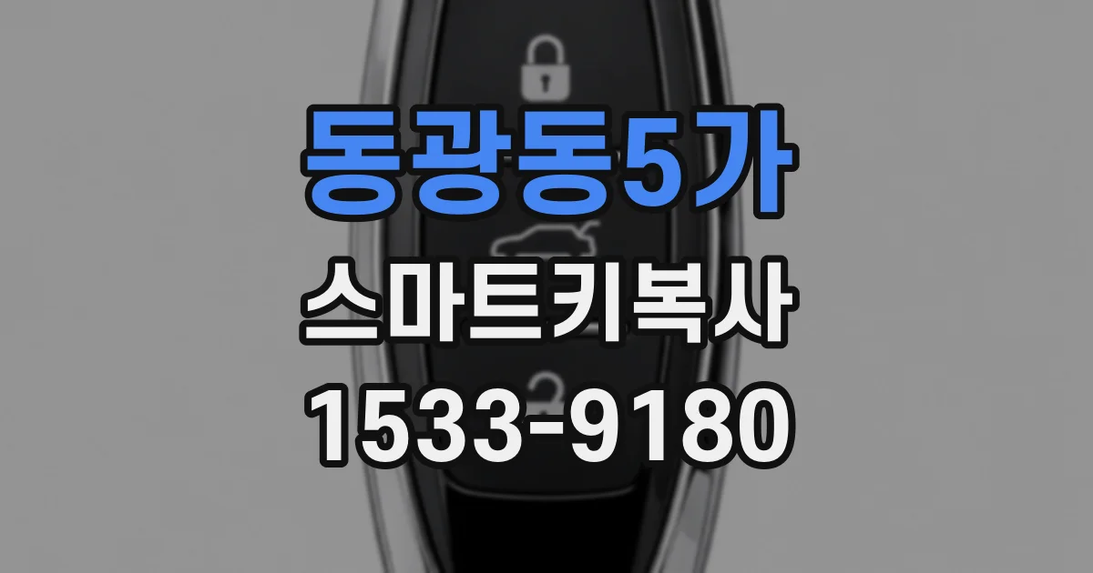 동광동5가 스마트키복사