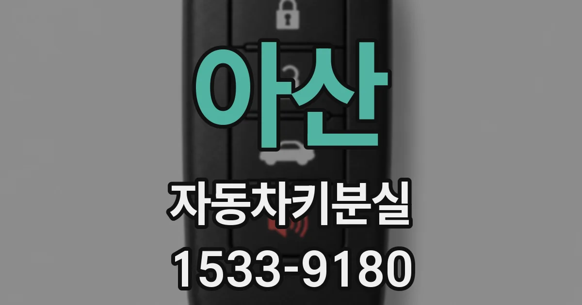 아산 자동차키분실