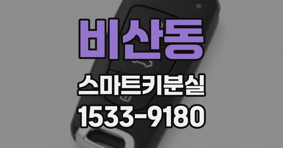비산동 스마트키분실