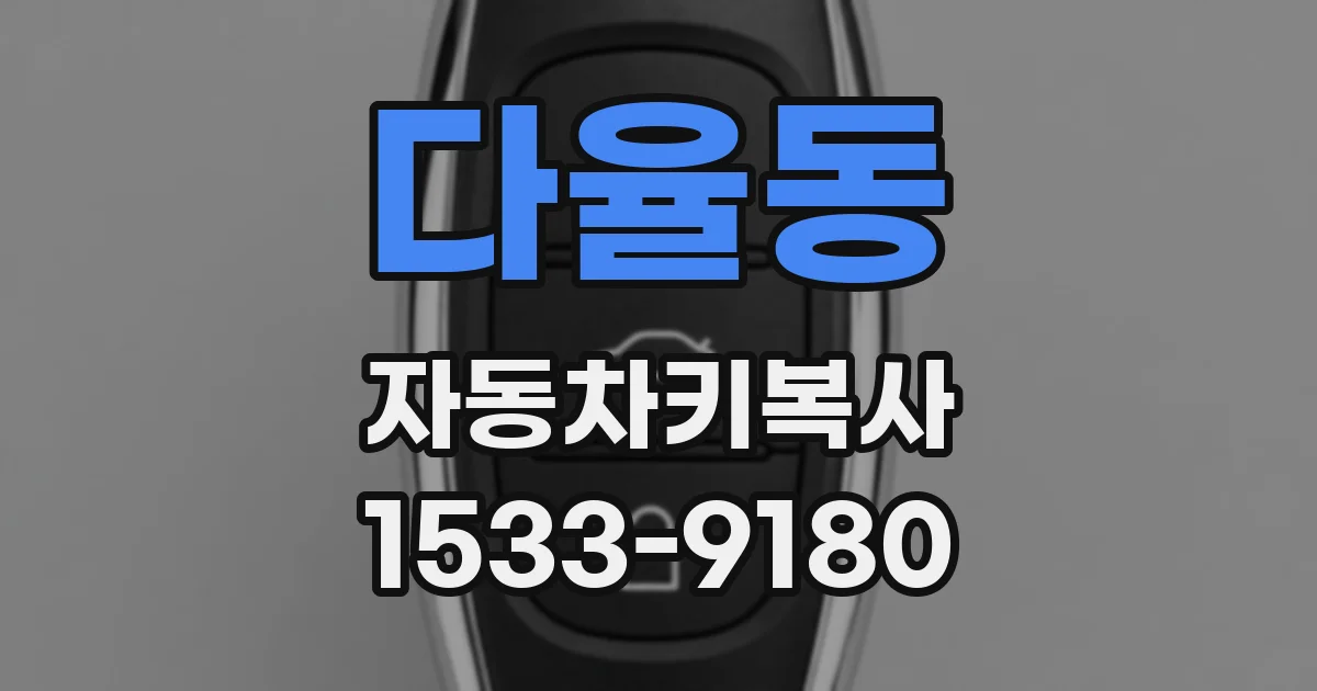 다율동 자동차키복사