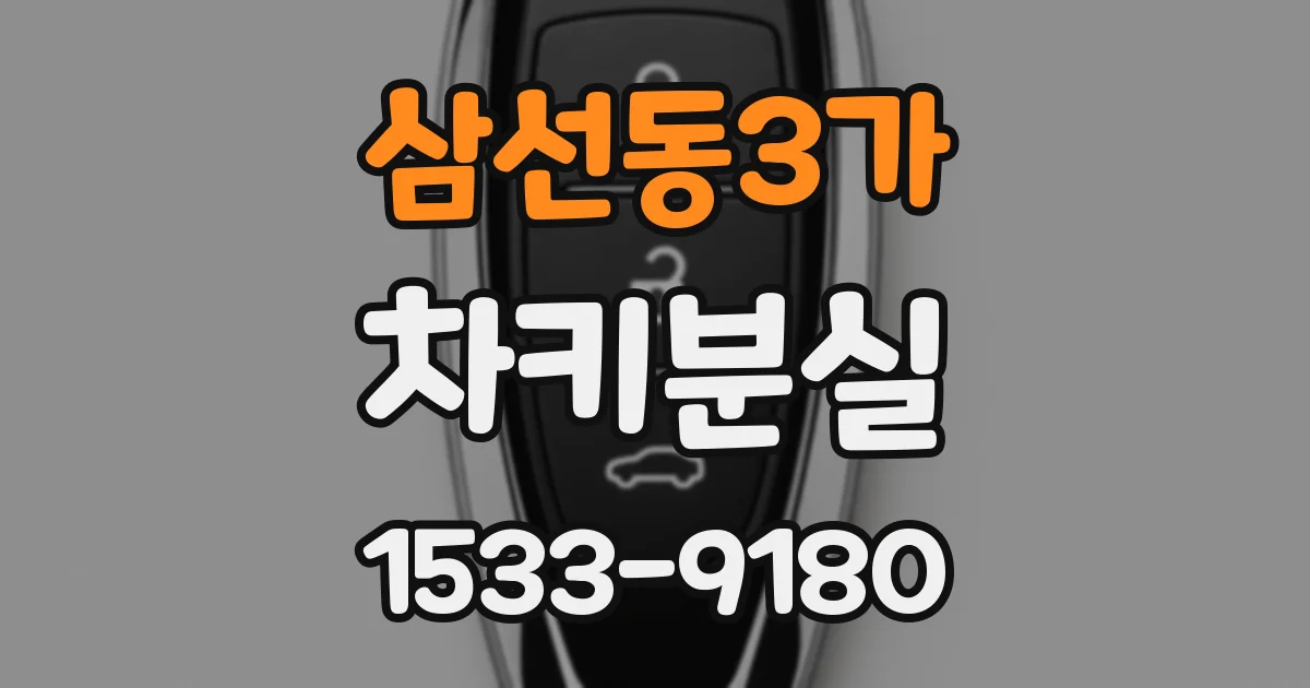 삼선동3가 차키분실