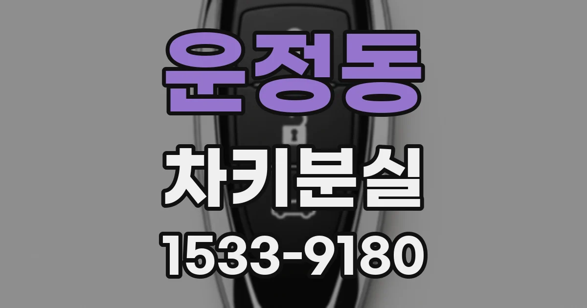 운정동 차키분실