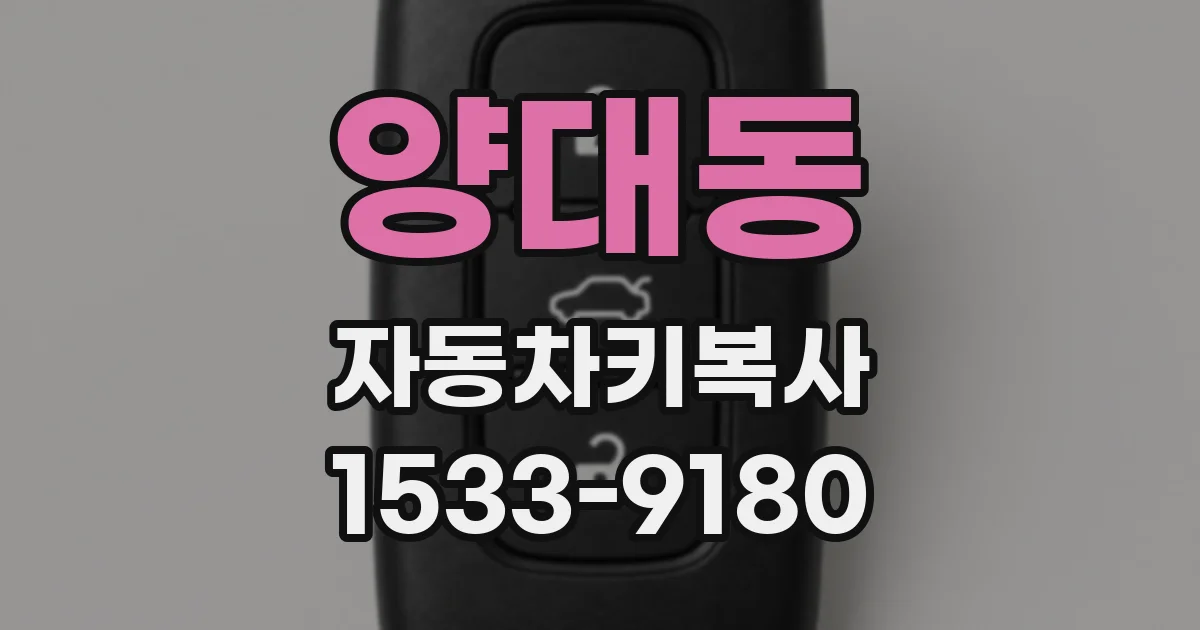 양대동 자동차키복사