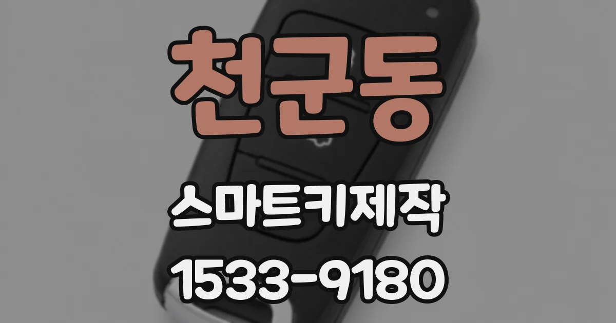 천군동 스마트키제작