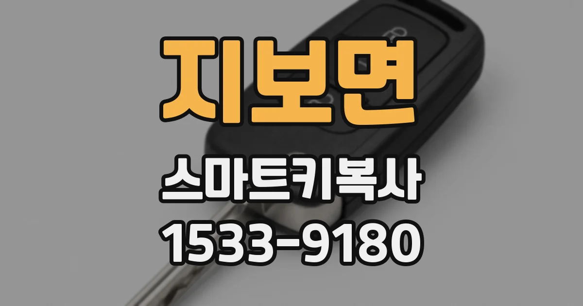지보면 스마트키복사