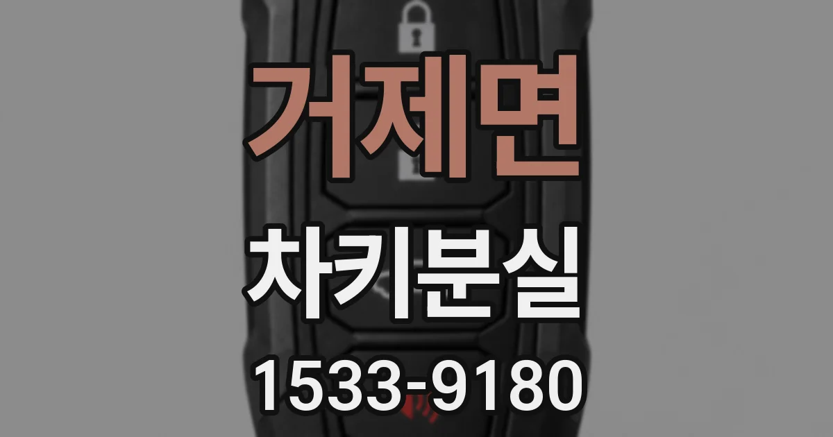 거제면 차키분실
