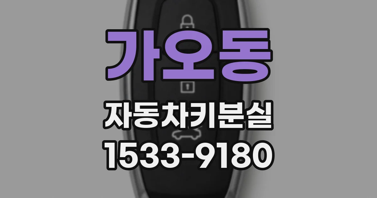 가오동 자동차키분실