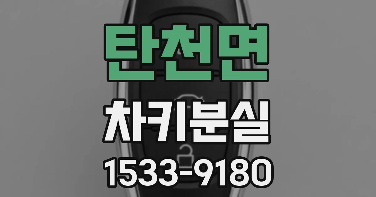 탄천면 차키분실