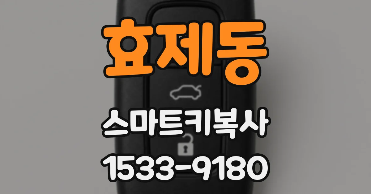 효제동 스마트키복사
