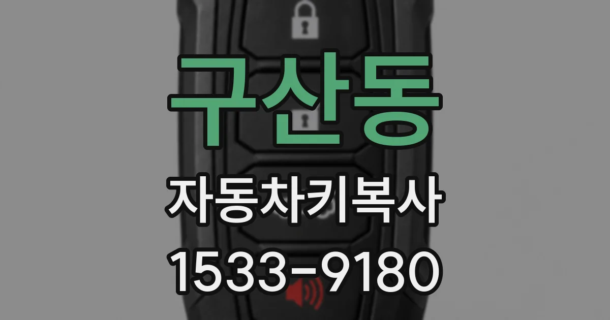 구산동 자동차키복사