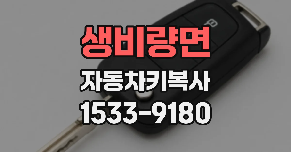 생비량면 자동차키복사