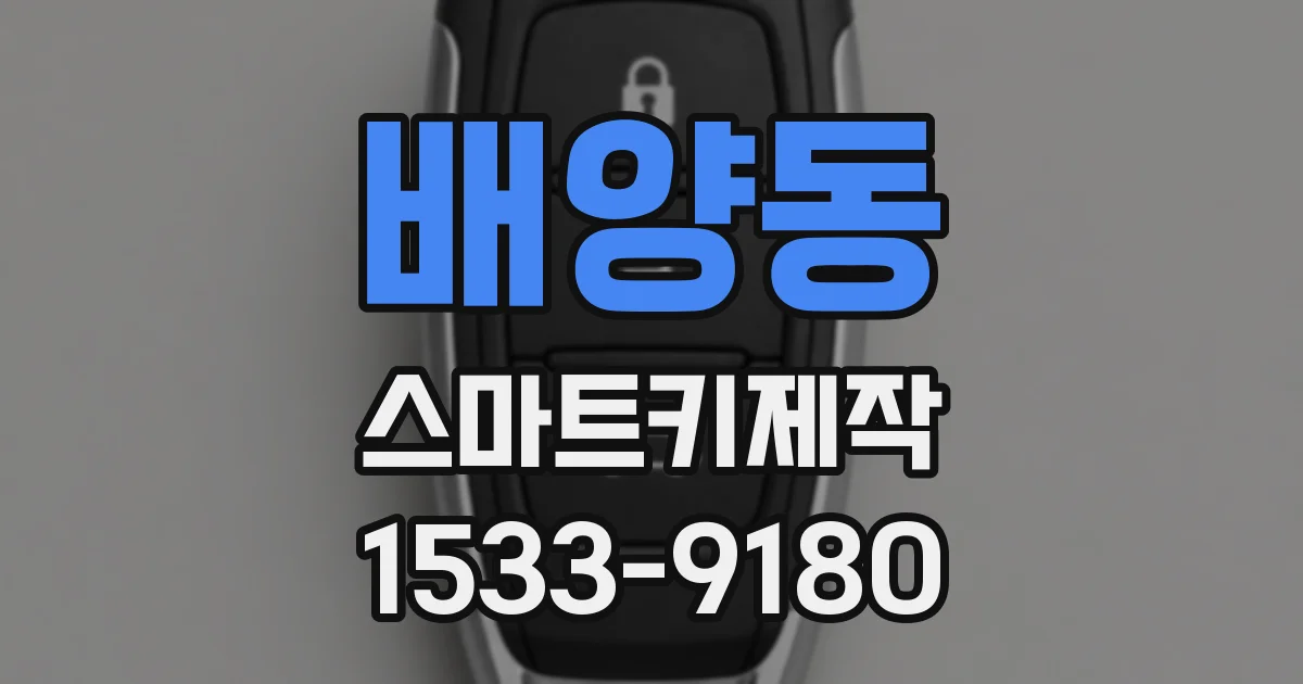 배양동 스마트키제작