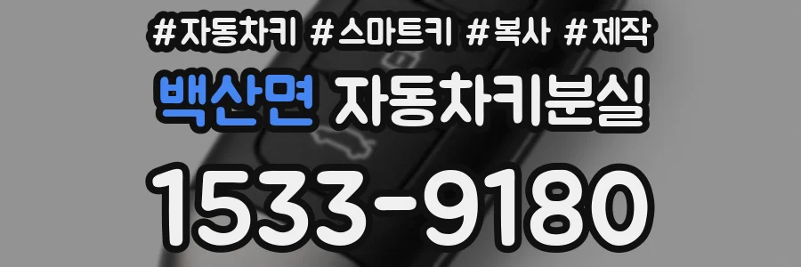 백산면 자동차키분실