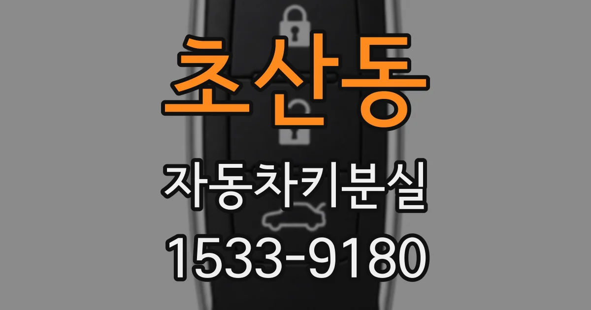 초산동 자동차키분실