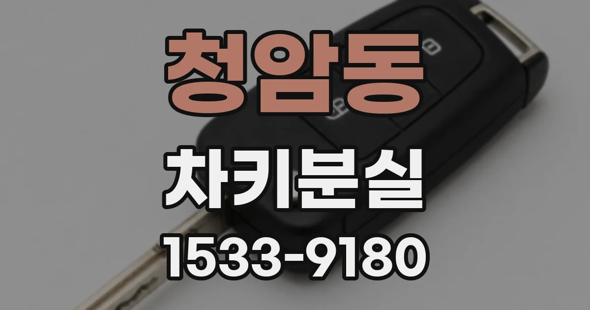 청암동 차키분실