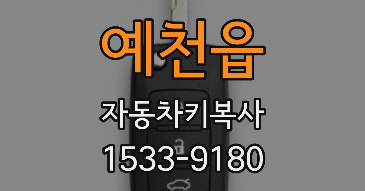 예천읍 자동차키복사
