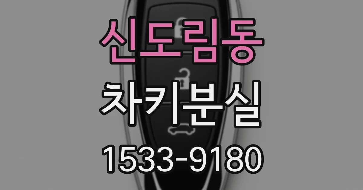 신도림동 차키분실
