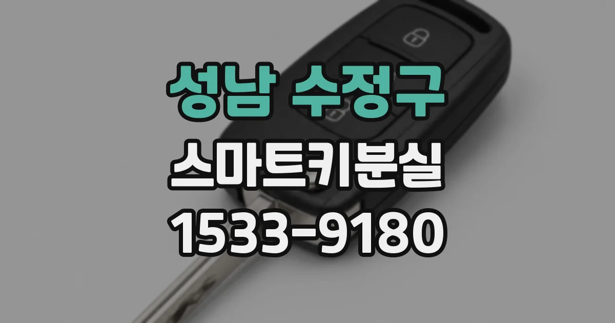 성남 수정구 스마트키분실