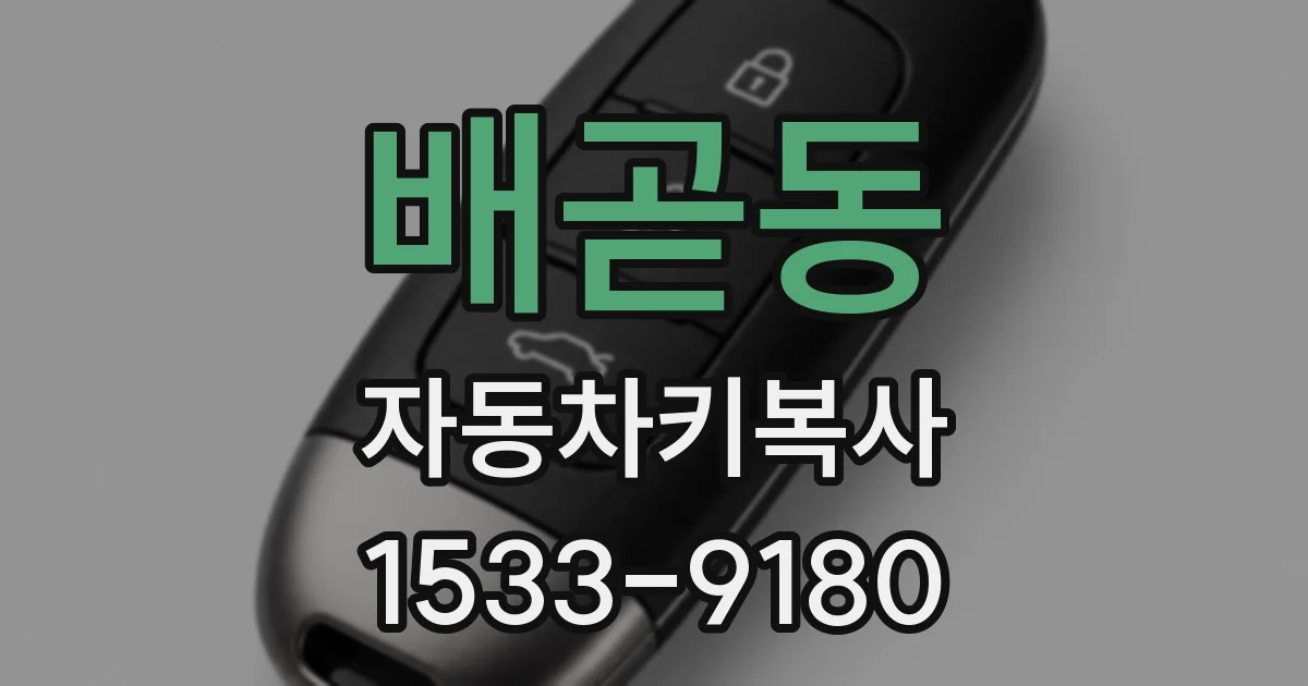 배곧동 자동차키복사