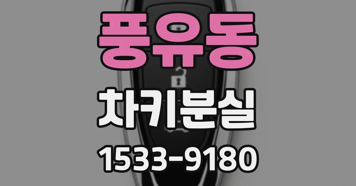 풍유동 차키분실