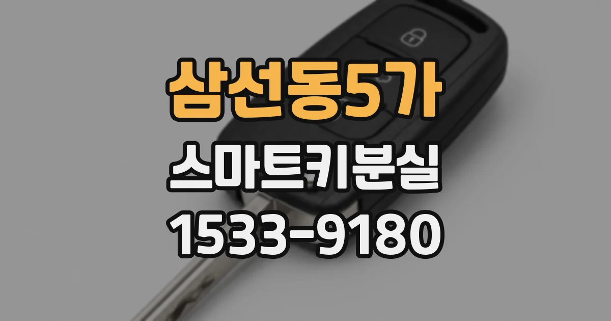 삼선동5가 스마트키분실