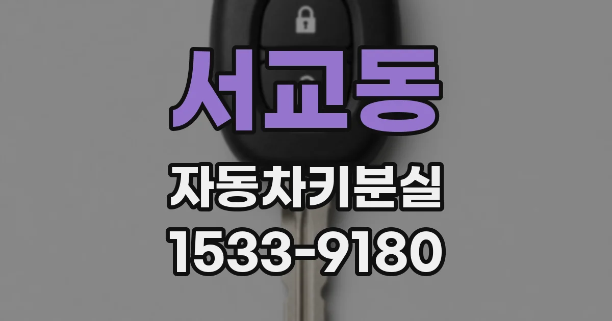 서교동 자동차키분실