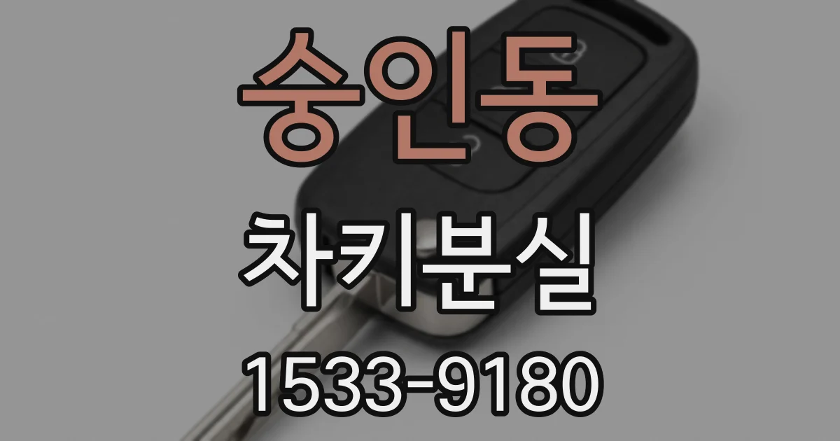 숭인동 차키분실