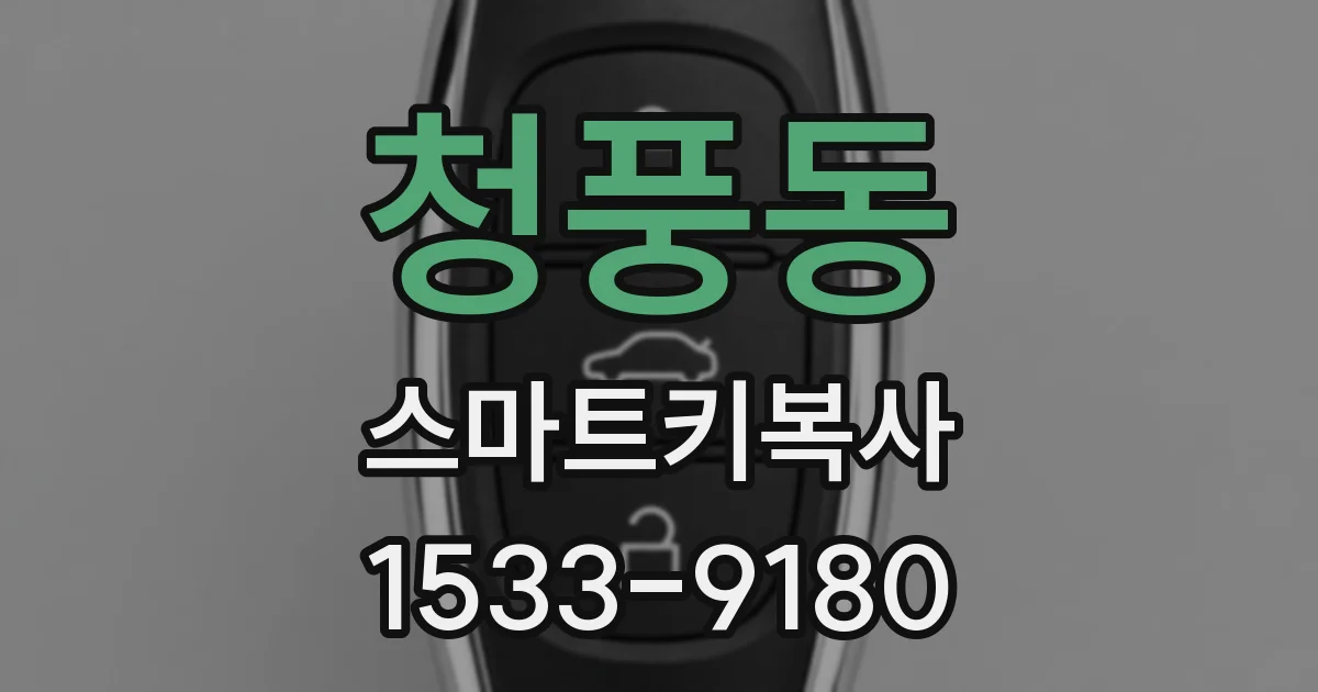 청풍동 스마트키복사