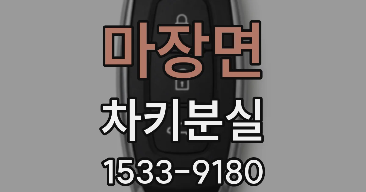 마장면 차키분실