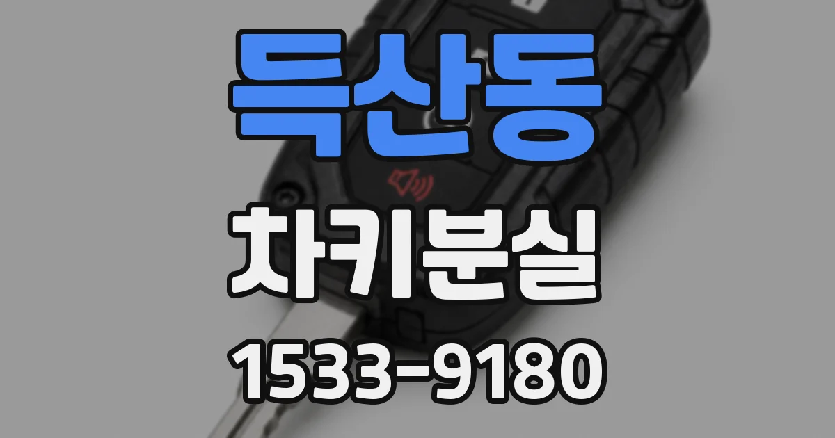 득산동 차키분실