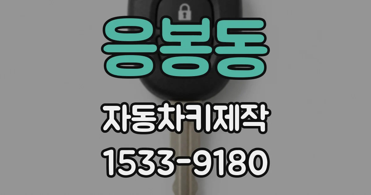 응봉동 자동차키제작