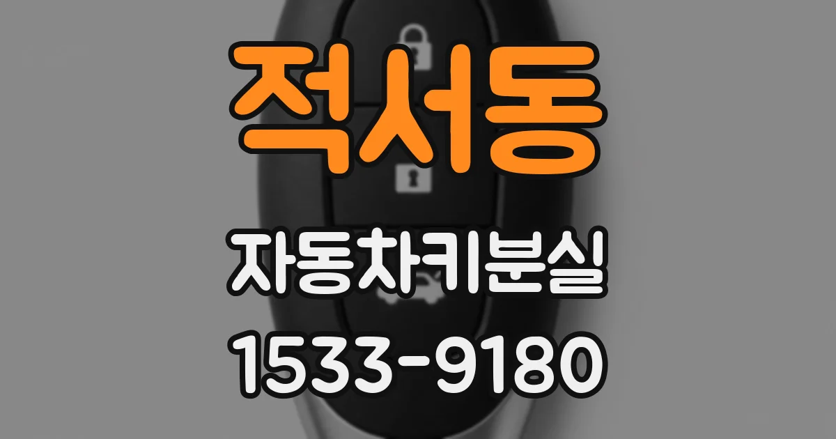 적서동 자동차키분실