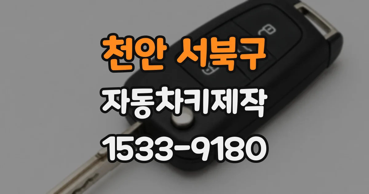 천안 서북구 자동차키제작