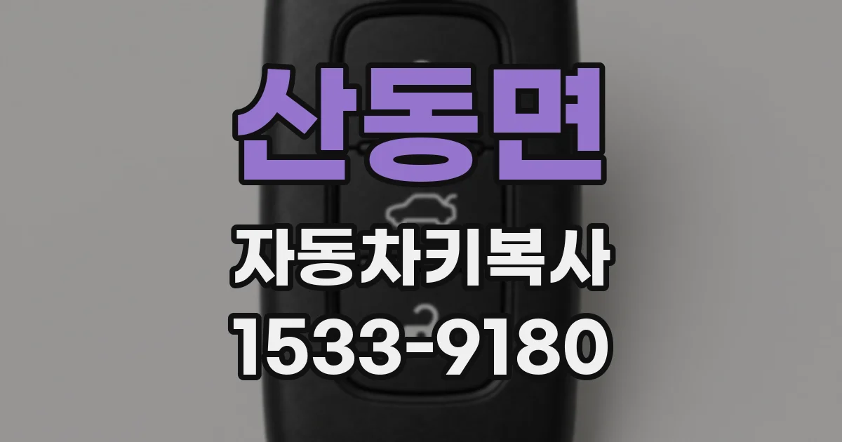 산동면 자동차키복사