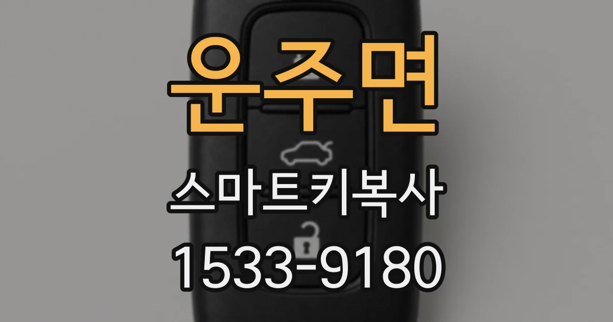 운주면 스마트키복사