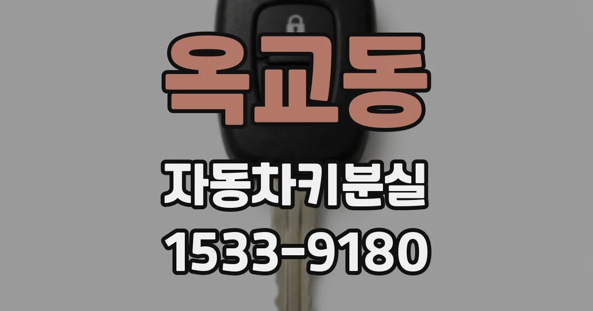 옥교동 자동차키분실