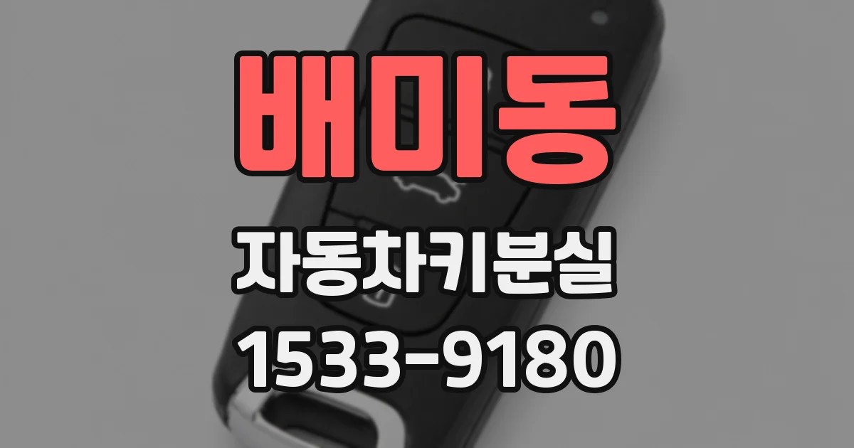 배미동 자동차키분실