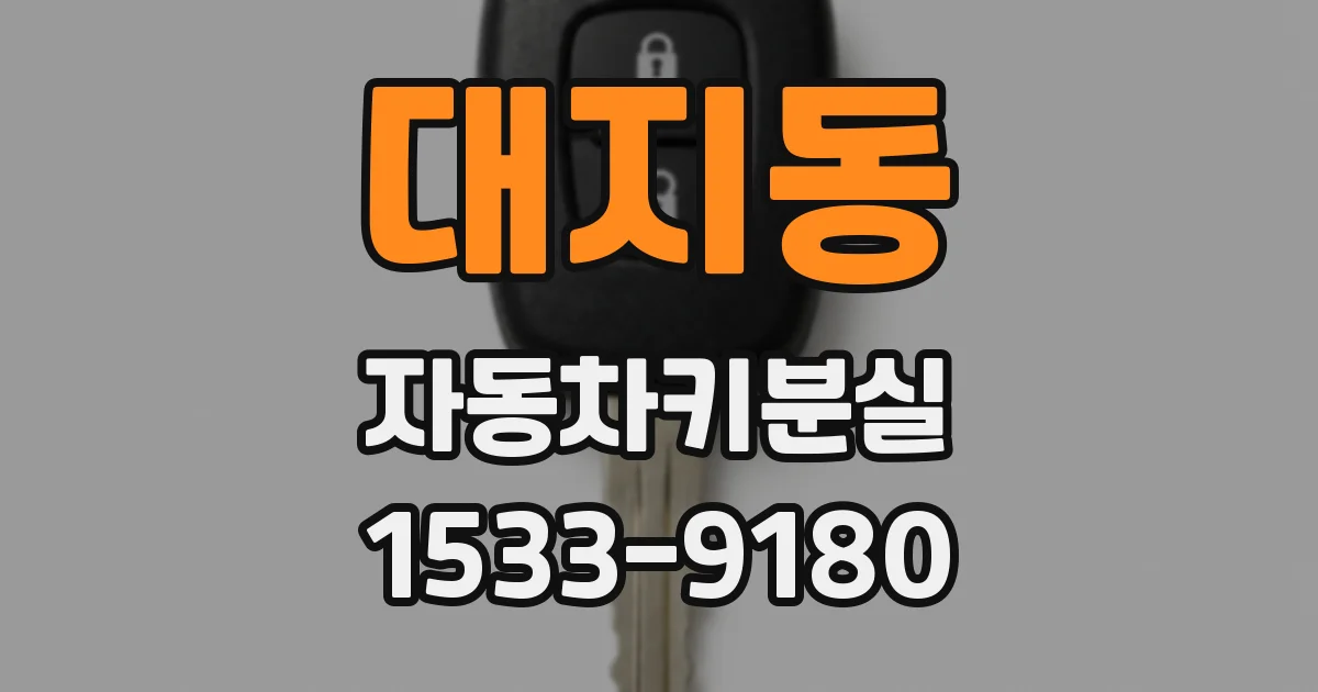 대지동 자동차키분실
