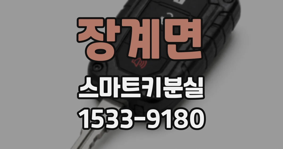 장계면 스마트키분실