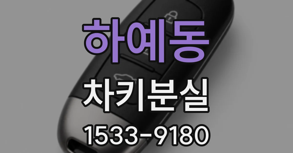 하예동 차키분실