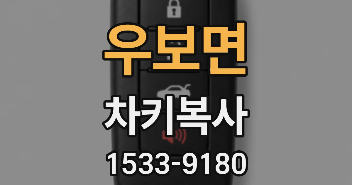 우보면 차키복사