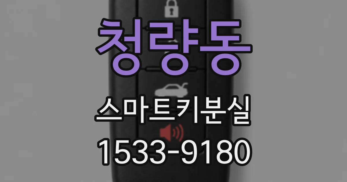 청량동 스마트키분실