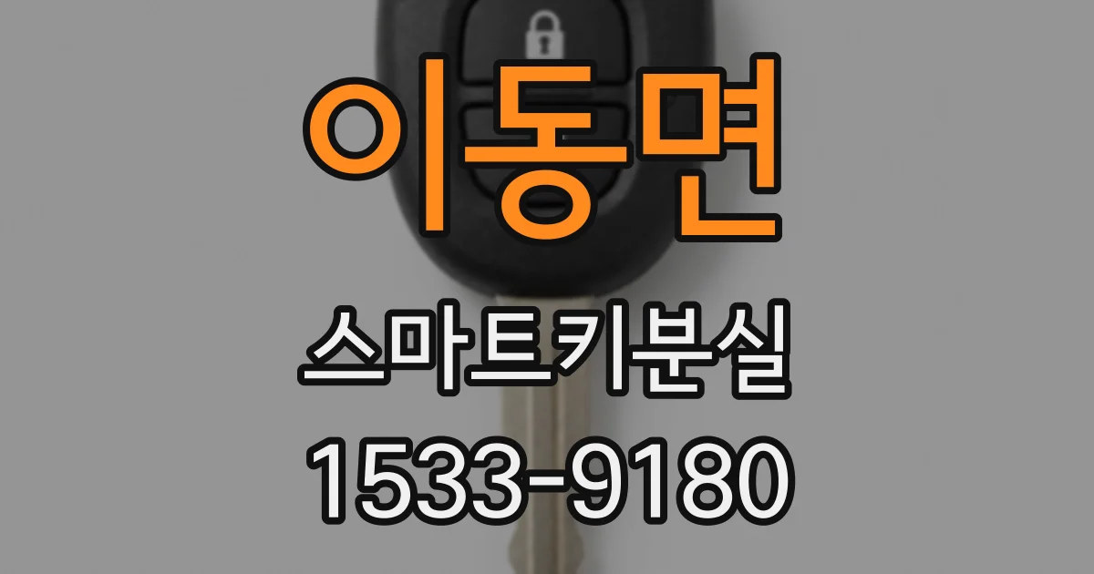 이동면 스마트키분실