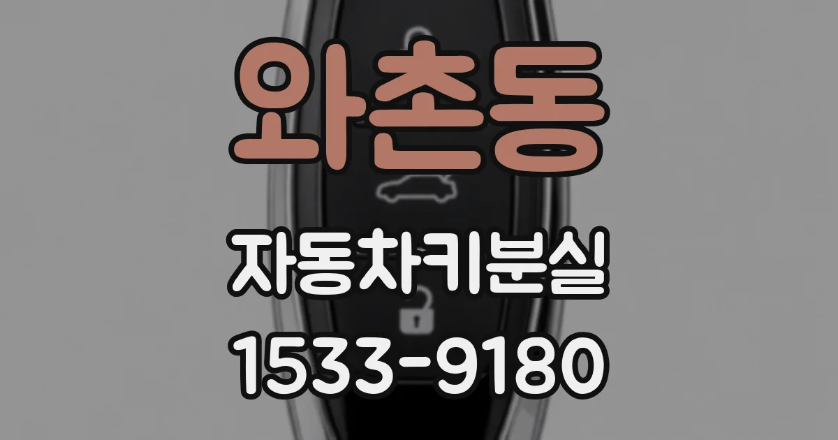 와촌동 자동차키분실