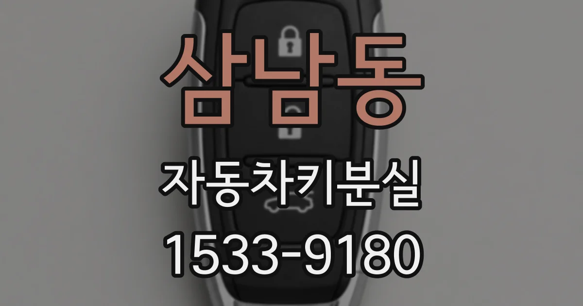 삼남동 자동차키분실
